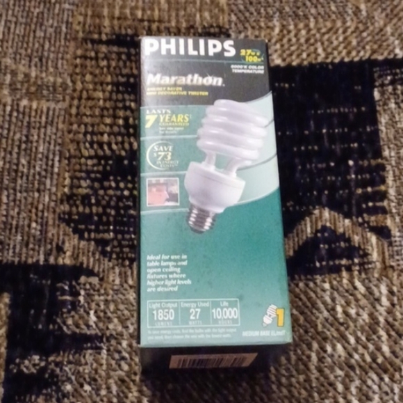 $4 Add-on New Philips Marathon Bulb (27 w = 100 w) - Picture 2 of 5